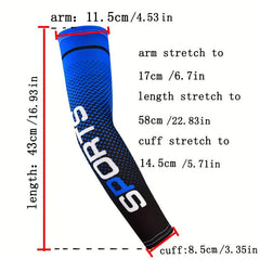 Men's Sunscreen Ice Silk Arm Sleeves, High Elastic, Thin, UV Protection