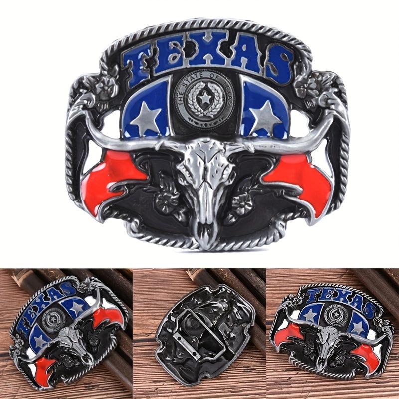 Western Cowboy Alloy Belt Buckle Vintage Punk Belt Accessory