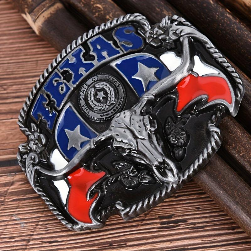 Western Cowboy Alloy Belt Buckle Vintage Punk Belt Accessory
