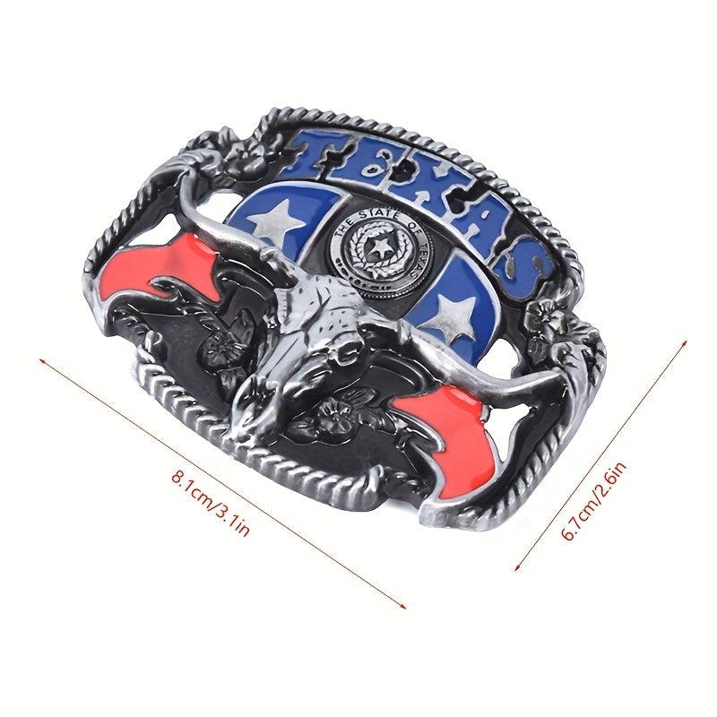 Western Cowboy Alloy Belt Buckle Vintage Punk Belt Accessory