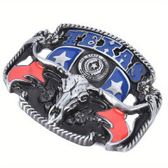 Western Cowboy Alloy Belt Buckle Vintage Punk Belt Accessory