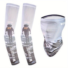 Ice Silk Sunscreen Mask Set for Men and Women - Full Face Neck Guard