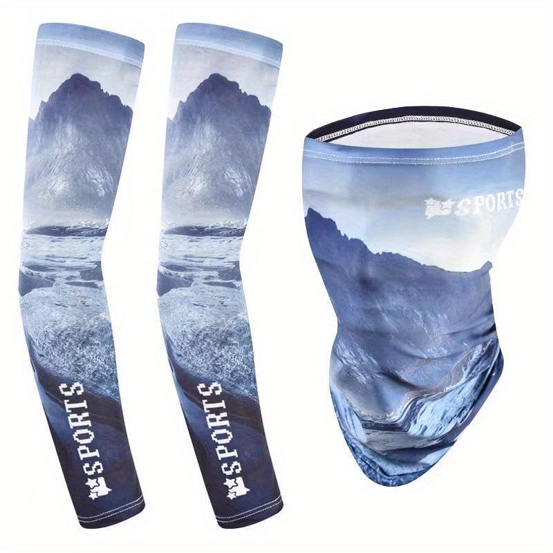 Ice Silk Sunscreen Mask Set for Men and Women - Full Face Neck Guard