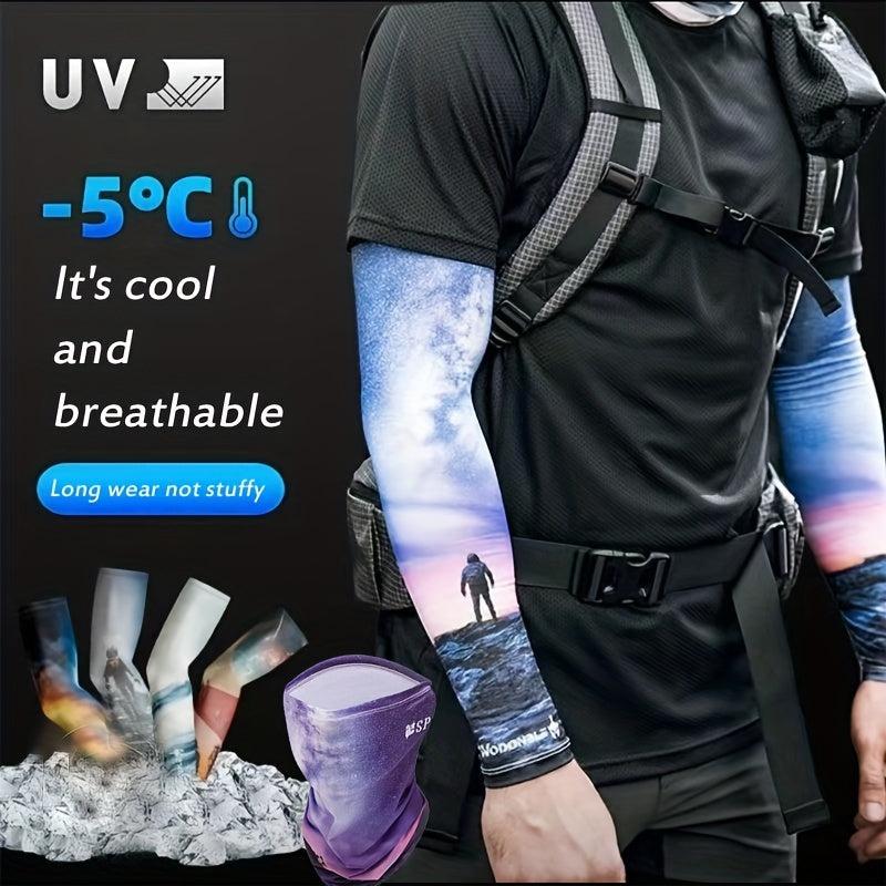 Ice Silk Sunscreen Mask Set for Men and Women - Full Face Neck Guard