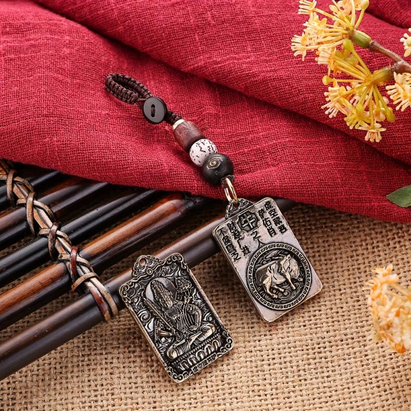 Brass 12 Zodiac Buddha Charms DIY Jewelry Accessories