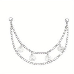 Butterfly Cross Charm Chain Layered Waist Tassel Chain Punk Accessories