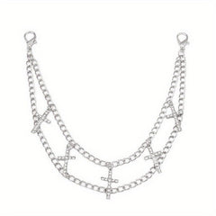 Butterfly Cross Charm Chain Layered Waist Tassel Chain Punk Accessories