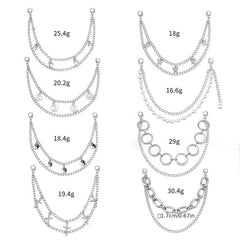 Butterfly Cross Charm Chain Layered Waist Tassel Chain Punk Accessories