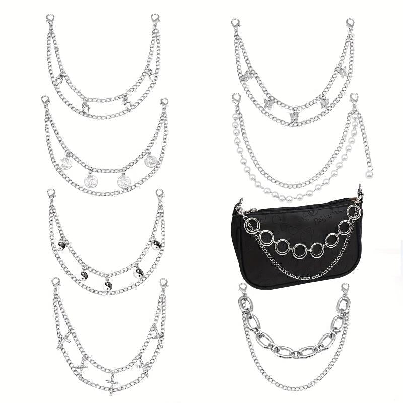 Butterfly Cross Charm Chain Layered Waist Tassel Chain Punk Accessories
