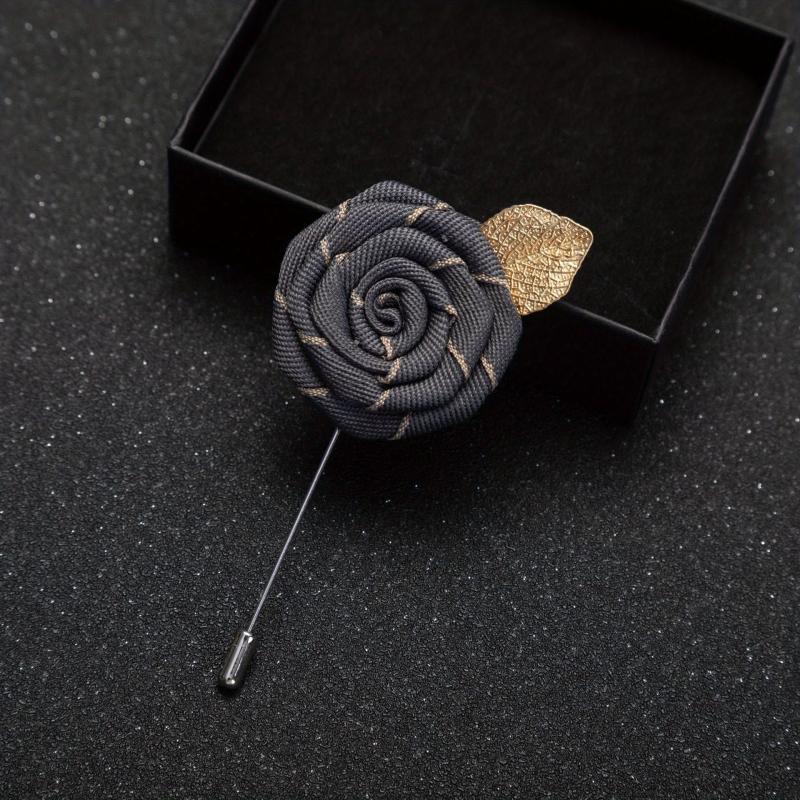 Men's Rose Corsage Brooch Wedding Banquet Accessory