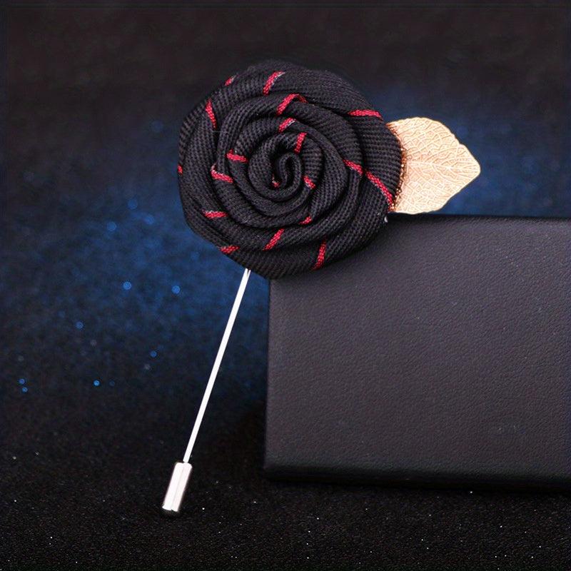 Men's Rose Corsage Brooch Wedding Banquet Accessory