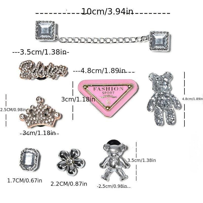 8 Pcs Flower Shoe Accessories for Shoes with Holes