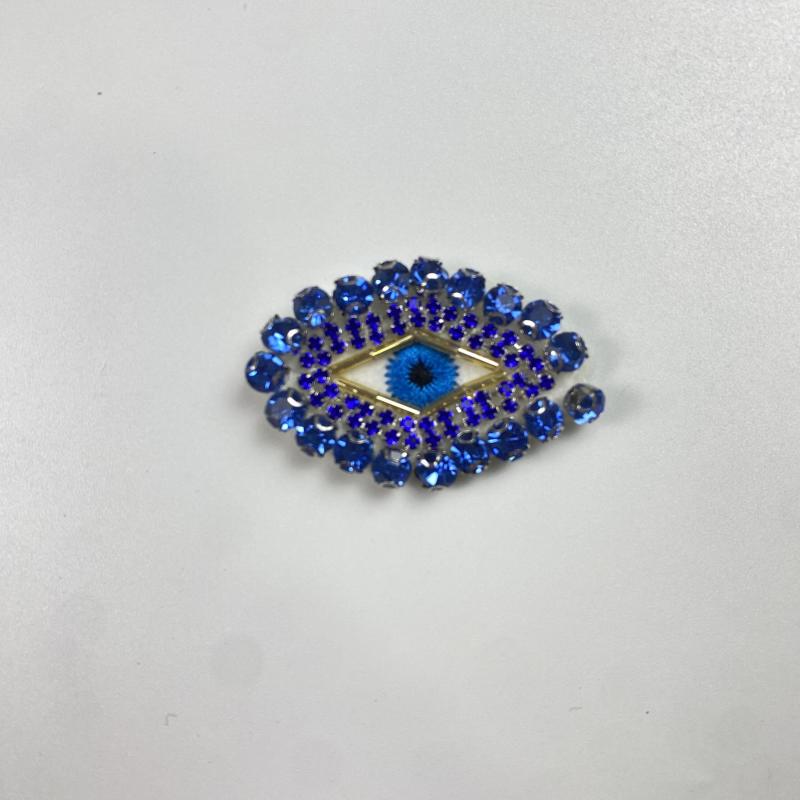 Evil Eye Chunky Bead Inlaid Diamond DIY Patch