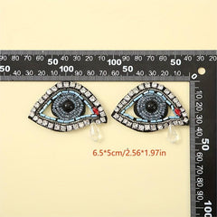 Evil Eye Chunky Bead Inlaid Diamond DIY Patch