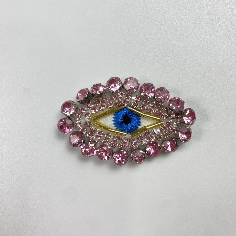 Evil Eye Chunky Bead Inlaid Diamond DIY Patch