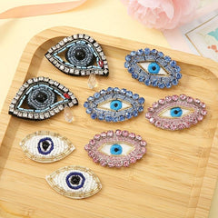 Evil Eye Chunky Bead Inlaid Diamond DIY Patch