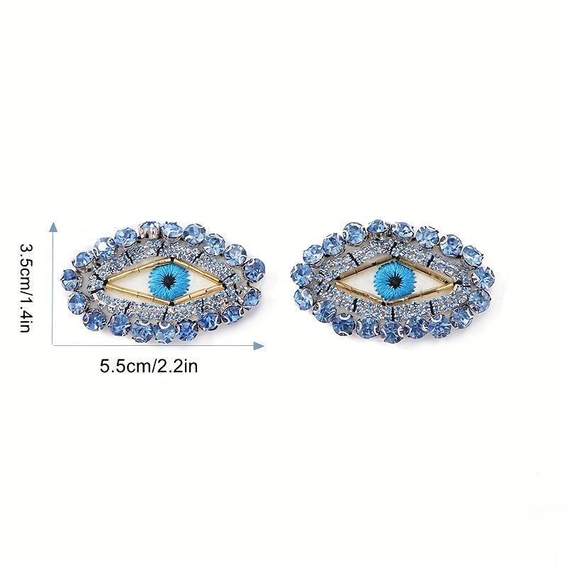 Evil Eye Chunky Bead Inlaid Diamond DIY Patch