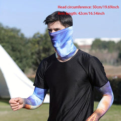 Colorful Tattoo Arm Sleeves & Face Towel Set