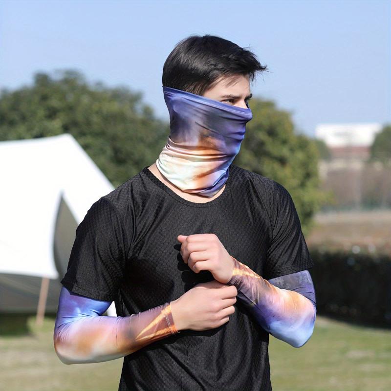 Colorful Tattoo Arm Sleeves & Face Towel Set