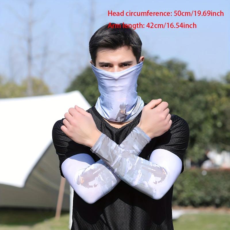 Colorful Tattoo Arm Sleeve & Hanging Ear Towel Combo