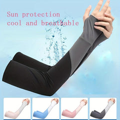 Summer Sunscreen Sleeves Ice Silk Sleeves Breathable Riding Sunscreen Gloves