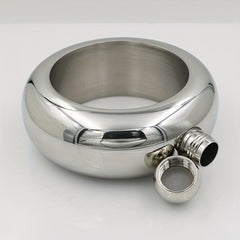 304 Stainless Steel Flask Funnel Cup Set + Round Bracelet Wrist Jewelry
