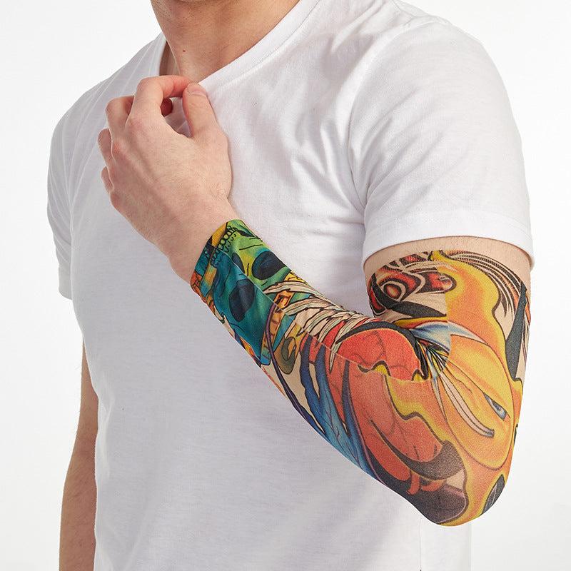 Flower Arm Tattoo Sun Protection Sleeve For Men