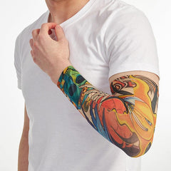 Flower Arm Tattoo Sun Protection Sleeve For Men