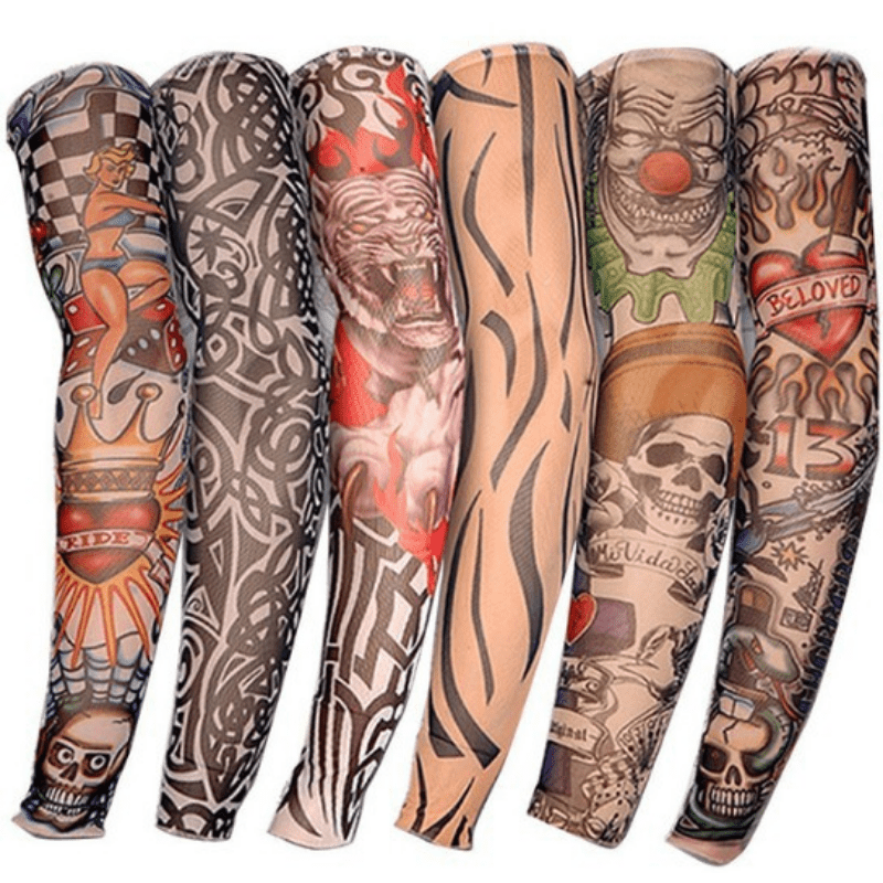Flower Arm Tattoo Sun Protection Sleeve For Men