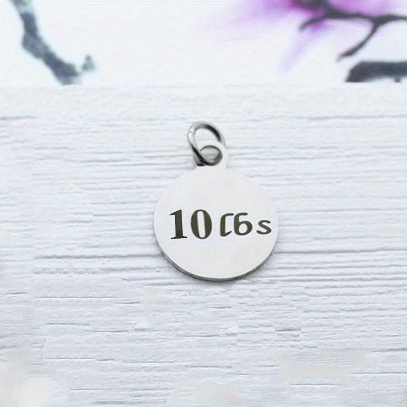 Weight Loss Engraved Stainless Steel Charm Fitness Charms