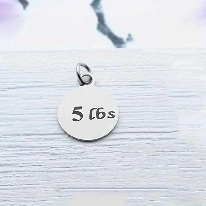 Weight Loss Engraved Stainless Steel Charm Fitness Charms