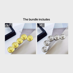 5pcs Retro Metal Button Light Coat Windbreaker Buckle, Decorative Buckle
