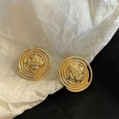 5pcs Retro Metal Button Light Coat Windbreaker Buckle, Decorative Buckle