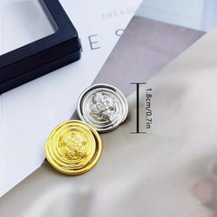 5pcs Retro Metal Button Light Coat Windbreaker Buckle, Decorative Buckle