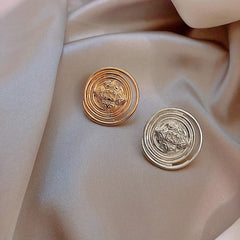 5pcs Retro Metal Button Light Coat Windbreaker Buckle, Decorative Buckle