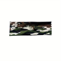Men's Camo Ice Silk Sports Headband Elastic