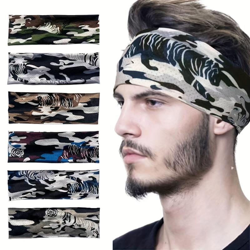 Men's Camo Ice Silk Sports Headband Elastic
