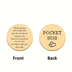 Stainless Steel Pocket Hug Token Anxiety Gift For Men