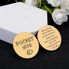 Stainless Steel Pocket Hug Token Anxiety Gift For Men