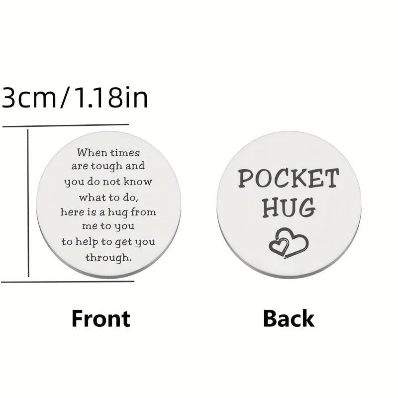 Stainless Steel Pocket Hug Token Anxiety Gift For Men
