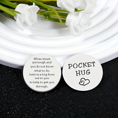 Stainless Steel Pocket Hug Token Anxiety Gift For Men