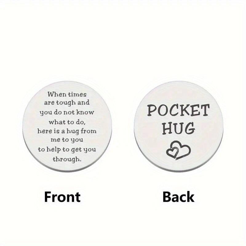 Stainless Steel Pocket Hug Token Anxiety Gift For Men