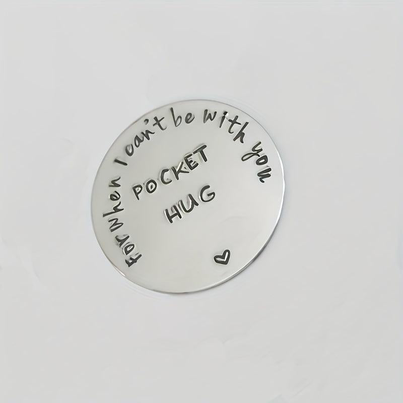 Stainless Steel Pocket Hug Love Token Long Distance Relationship For Men