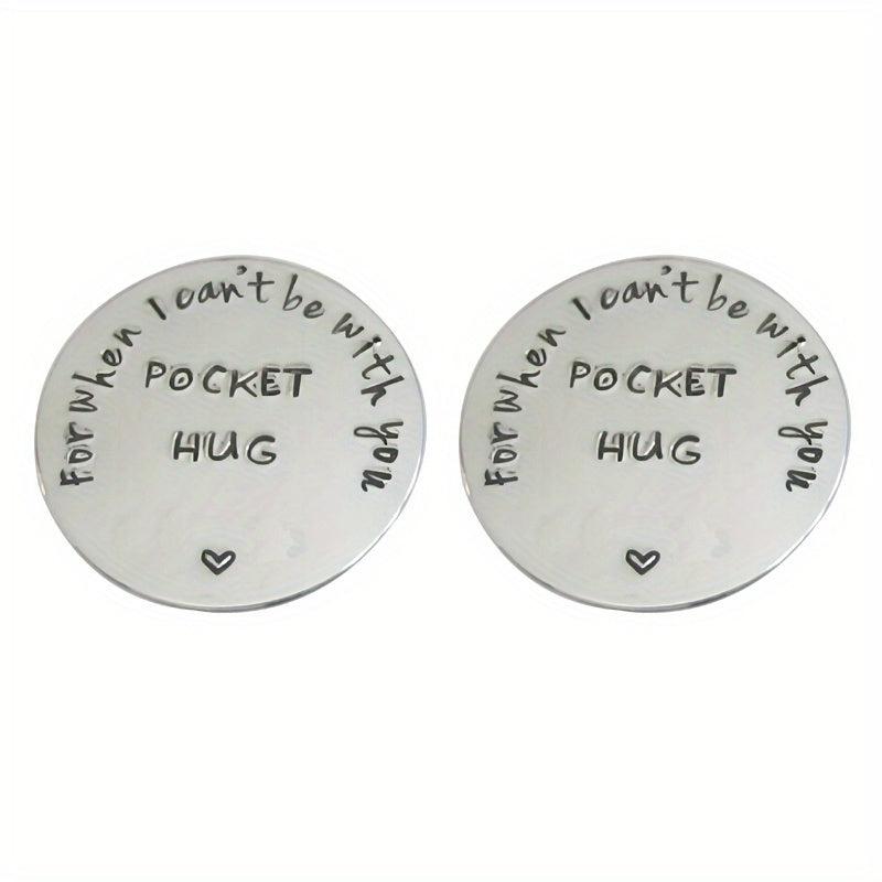 Stainless Steel Pocket Hug Love Token Long Distance Relationship For Men