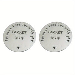 Stainless Steel Pocket Hug Love Token Long Distance Relationship For Men