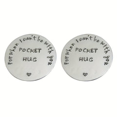 Stainless Steel Pocket Hug Love Token Long Distance Relationship For Men