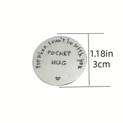 Stainless Steel Pocket Hug Love Token Long Distance Relationship For Men