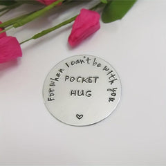 Stainless Steel Pocket Hug Love Token Long Distance Relationship For Men
