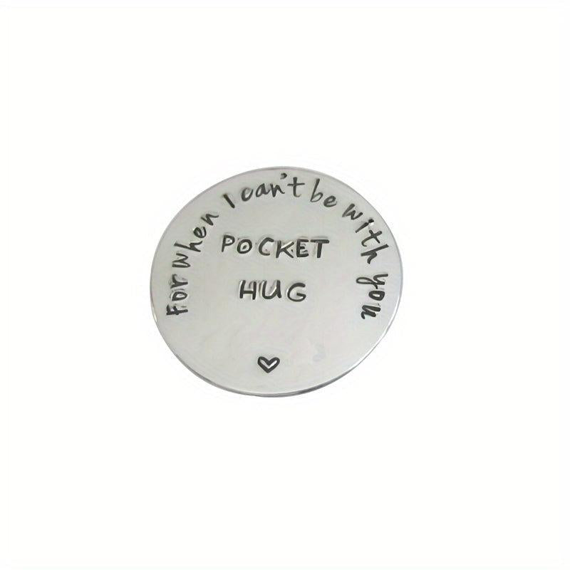 Stainless Steel Pocket Hug Love Token Long Distance Relationship For Men