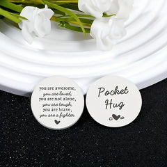Men's Stainless Steel Pocket Hug Coin Gift